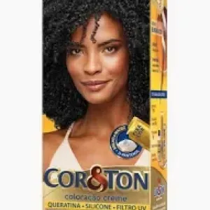 COLORACAO CREME COR E TON PRETO AZULADO ESPECIAL 1.7