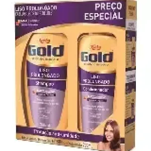 KIT SHAMPOO/CONDICIONADOR NIELY GOLD LISO PROLONGADO 300/200ML