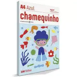 PAPEL CHAMEQUINHO A4 AZUL C/100 FOLHAS