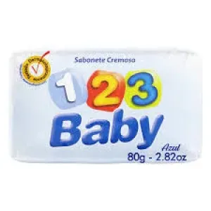 SABONETE BABY 123 AZUL CREMOSO 80G