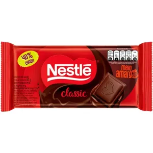 BARRA DE CHOCOLATE NESTLE CLASSICA MEIO AMARGO 80GR