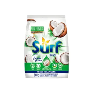 SABAO EM PO SURF 5 EM 1CUIDADO DO COCO  800G