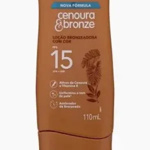 PROTETOR SOLAR CENOURA E BRONZE EFEITO DOURADO FPS15 110ML