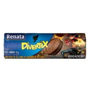 BISCOITO RECHEADO RENATA DIVERTIX SABOR CHOCOLATE 112GR