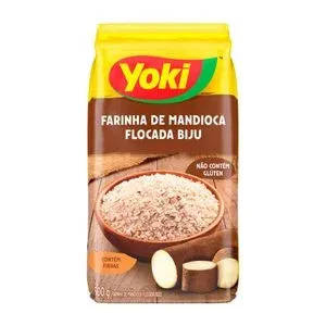 FARINHA DE MANDIOCA YOKI FLOCADA BIJU 100% VEGETAL 500GR