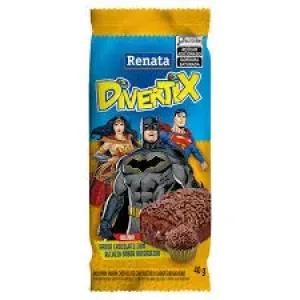 BOLINHO RENATA DIVERTIX CHOCOLATE C/ RECHEIO SABOR BRIGADEIRO 40GR