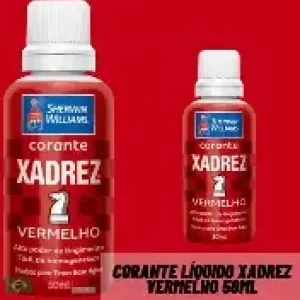 CORANTE LIQUIDO XADREZ VERMELHO 50ML