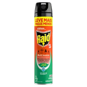 INSETICIDA RAID MULTI EUCALIPTO AEROSOL 300ML+150ML GRATIS