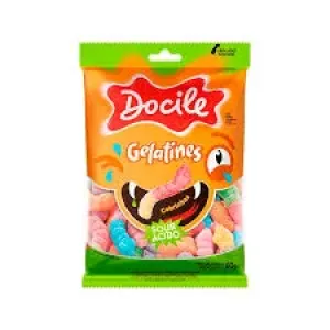 BALA DOCILE GELATINES COBRINHAS CITRICAS 80GR