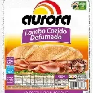 LOMBO COZIDO AURORA DEFUMADO EM FATIAS 180GR