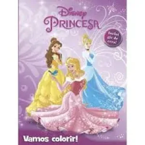 LIVRO VAMOS COLORIR PRINCESA C/GIZ DE CERA