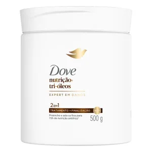 CREME DOVE NUTRICAO + FUSAO DE OLEOS 2 EM 1 MASCARA DE TRATAMENTO + FINALIZADOR HIDRATANTE 500GR