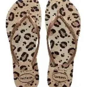 CHINELO HAVAIANAS SLIM ANIMALS BEGE  N35/36