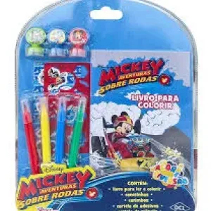 LIVRO MEU KIT DE ATIVIDADES MICKEY AVENTURAS C/CANETINHA E CARIMBO