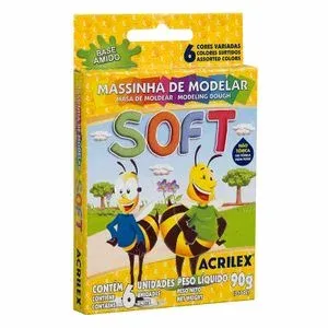 MASSINHA DE MODELAR ACRILEX SOFT C/6
