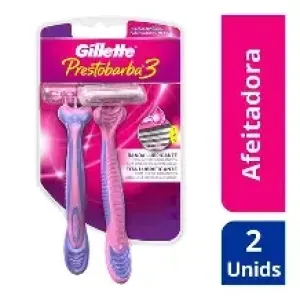 APARELHO DE BARBEAR GILLETTE PRESTOBARBA 3 FEMININO C/2