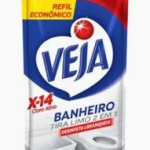 DESINFETANTE VEJA X-14 BANHEIRO 2EM1 REFIL 400ML