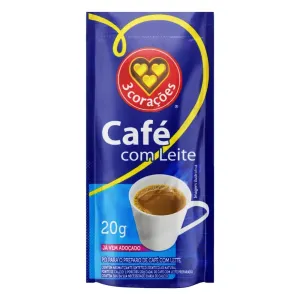 CAPPUCCINO 3 CORACOES CAFE C/ LEITE 20G