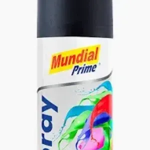 TINTA SPRAY MUNDIAL PRIME PRETO BRILHANTE 400ML