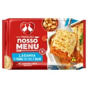 LASANHA FRANGO C/BACON PERDIGAO 600GR