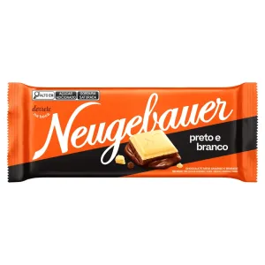 BARRA DE CHOCOLATE NEUGEBAUER PRETO E BRANCO 80GR