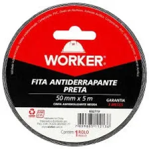 FITA WORKER ANTIDERRAPANTE 50MMX5M PRETA