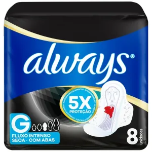 ABSORVENTE ALWAYS SECA NOITES TRANQUILAS C/8 UND