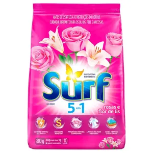 SABAO EM PO SURF 5 EM 1 ROSAS E FLOR DE LIS 800G