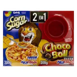 KIT CEREAL ALCA FOODS CHOCO BOOL CORN SUGAR 200G +CORN SUGAR 300G