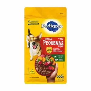 RACAO CAES PEDIGREE RACAS PEQUENAS CARNE E VEGETAIS 900G