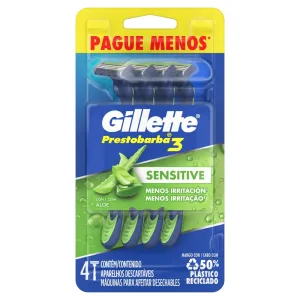 APARELHO DE BARBEAR GILLETTE PRESTOBARBA LEVE 4PG3