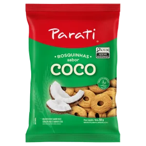 ROSQUINHAS PARATI SABOR COCO 250G