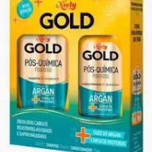 KIT SHAMPOO/CONDICIONADOR NIELY GOLD OLEO DE ARGAN 275/175ML
