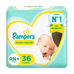 FRALDA PAMPERS RN C/36 6KG