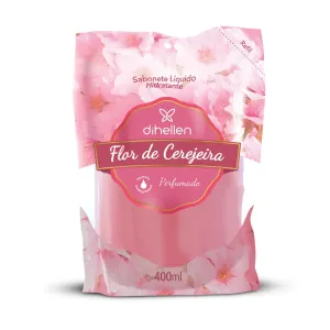 SABONETE LIQUIDO DIHELLEN FLOR DE CEREJEIRA REFIL 400ML