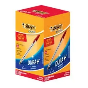 CANETA BIC CRISTAL VERMELHA C/50