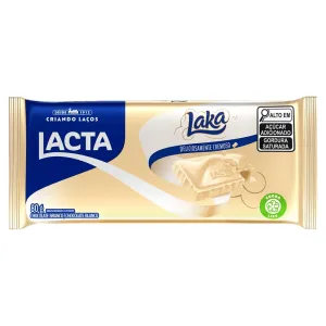 BARRA DE CHOCOLATE LACTA CHOCOLATE BRANCO 80GR