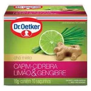 CHA DR OETKER CAPIM CIDREIRA LIMAO E GENGIBRE10G C/10