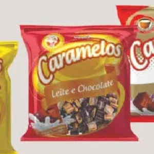 BALA SIMONETTO CARAMELOS LEITE E CHOCOLATE 600GR