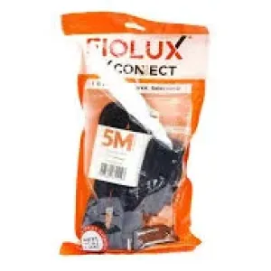 EXTENSAO ELETRICA FIOLUX CONECT 5M 2 ENTRADA PRETA