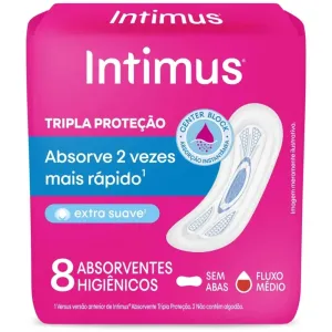 ABSORVENTE INTIMUS GEL SUAVE S/ABAS C/8