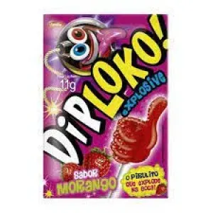 PIRULITO EXPLODE NA BOCA DIP LOLO MORANGO 11G