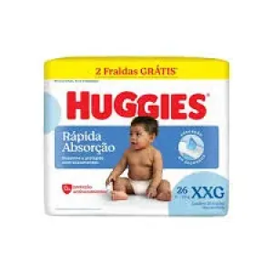 FRALDA HUGGIES TRIPLA PROTECAO MEGUINHA XXG C/26