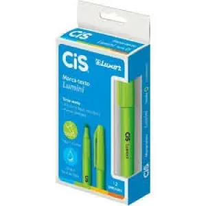 CANETA DESTACA TEXTO CIS LUMINI VERDE