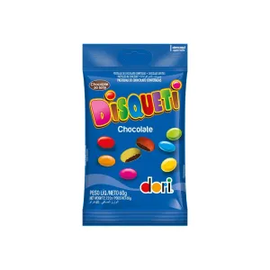 PASTILHA DE CHOCOLATE DISQUETI DORI CHOCOLATE AO LEITE 60GR