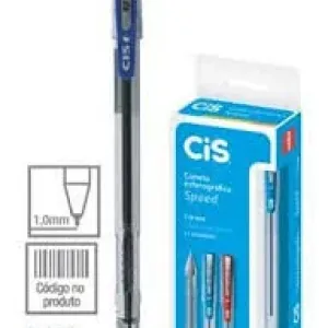 CANETA CIS SPEED ESFEROGRAFICA AZUL 1,0MM C/12