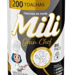 PAPEL TOALHA MILI GRAN CHEF 18.5CM X 22CM 1 UN C/200UN