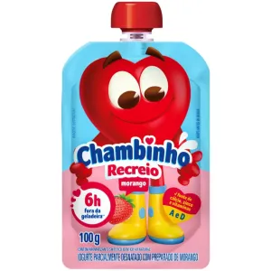 IOGURTE CHAMBINHO NESTLE MORANGO RECREIO SACHE 100GR