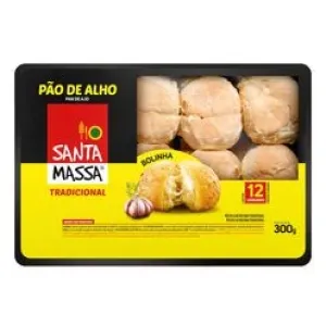 PAO DE ALHO SANTA MASSA TRADICIONAL BOLINHA C/12 300G