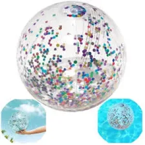 BRINQUEDO BOLA INFLAVEL MOR GLITER 2 ANOS IDADE